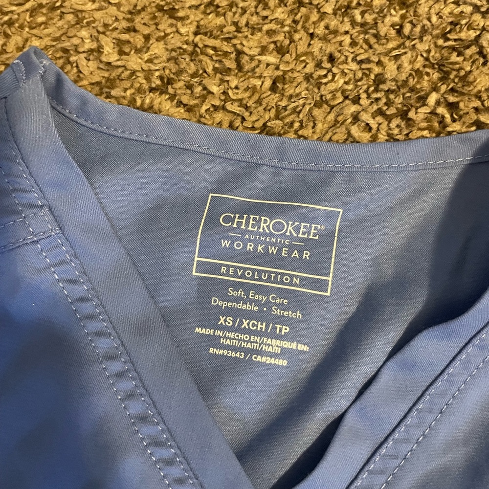 Cherokee Revolution Workwear in Soft Cecil Blue